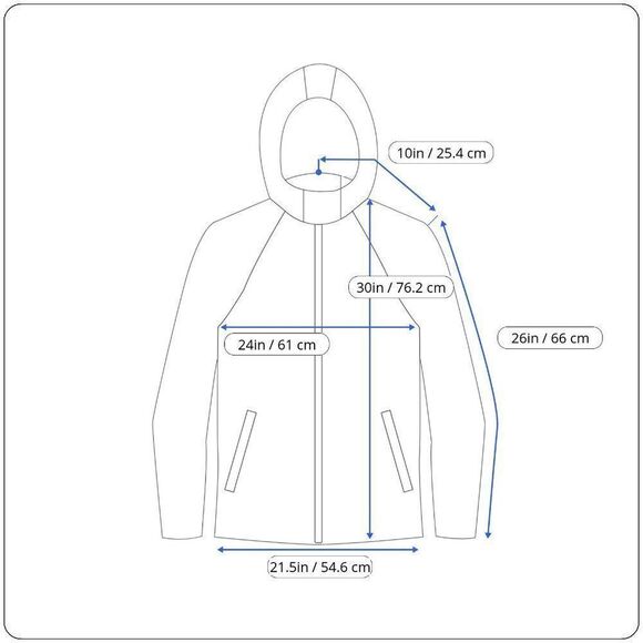 American Eagle Men's Size Large Color Block Blue Orange Full Zip Hooded Jacket - Picture 12 of 12